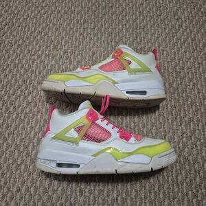 Size 7Y (8.5W) - Nike Jordan 4 Retro Lemon Venom Pink
